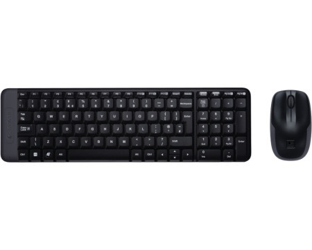 Logitech mk220 us cordless black Tast+mis usb wireless ( 13890 )