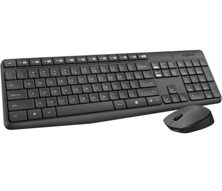 Logitech MK235 wireless desktop USB gray YU