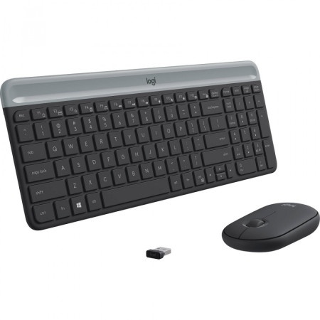 Logitech mk470 slim wireless combo graphite us Tast+mis usb wireless ( 18560 )