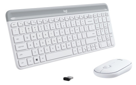 Logitech MK470 slim wireless keyboard and mouse combo off-white  - Img 1