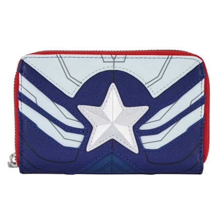 Loungefly Marvel Falcon Captain America Cosplay Zip Around Wallet ( 057427 )