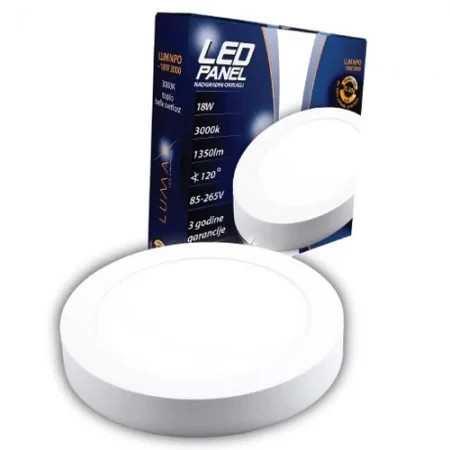 Lumax LED panel eco LUMNPO-18W 3000K nadgradni-okrugli 1350 lm ( 005566 ) - Img 1