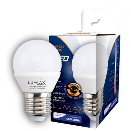 Lumax sijalica LED LUMG45-6W 3000K 540 lm ( 003047 ) - Img 1