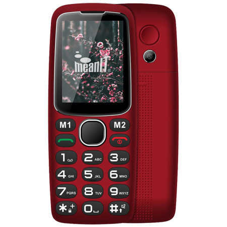 MeanIT 2.4&quot; ekran, BT, SOS taster, crvena senior 10 mobilni telefon - Img 1