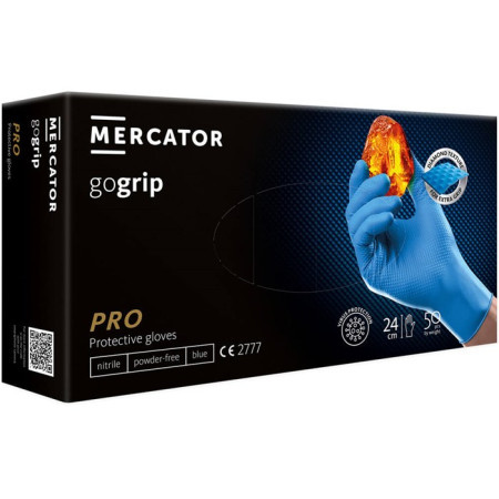 Mercator medical jednokratne rukavice mercator gogrip pro plave bez pudera veličina m ( rp3003000m )