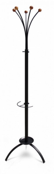 Metalni čiviluk sa držačem za kišobrane PALMA - crni