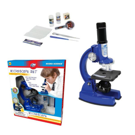 Mikroskop set 36pcs 100/450/900x plavi 21361 ( 95/21361 )