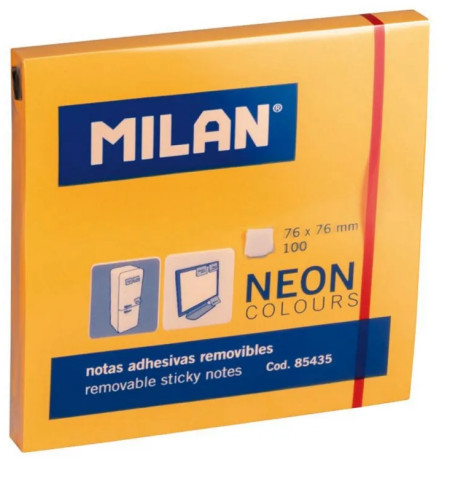 Milan samolepljivi blokcic orange 76x76mm 100 ( MLN85435 )  - Img 1