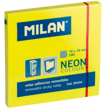 Milan samolepljivi blokcic zuti 76x76mm 100 ( MLN85434 )