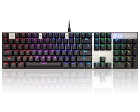 Motospeed CK104 RGB mehanička crna tastatura crveni prekidač - Img 1