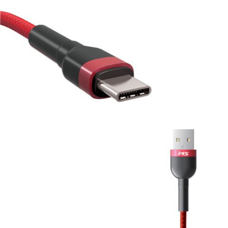 MS cable USB-A 2.0 - USB-C, 2m, crveni ( 0001254173 )