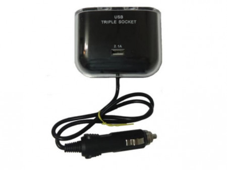 N/A Auto punjač USB 1 na 3 rupe ES-09 ( 00-006 ) - Img 1