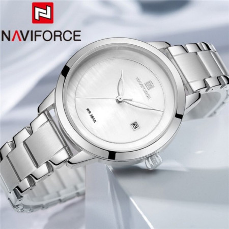 Naviforce 5008 silver ženski sat sa metalnom narukvicom