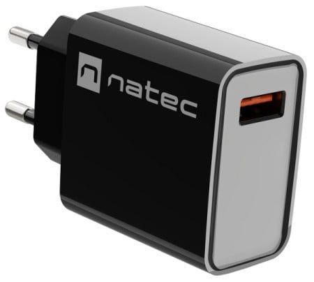 Netac Ribera USB type-A charger, QC3.0, 3A 18W, black ( NUC-2058 )