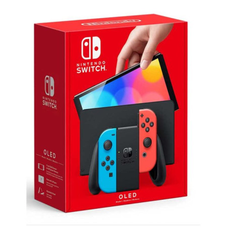 Nintendo Nintendo Switch Console (OLED Model) Neon Red and Blue ( 042470 )  - Img 1