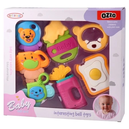 Ozzo meile bao igračka zvečka za bebe miks slonče 7k ( 888082 )