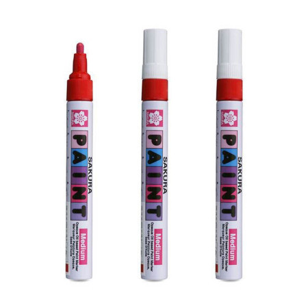 Paint marker, uljani marker, medium, red, 2.0mm ( 672500 ) - Img 1