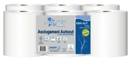 Paperblu Autocut papirni ubrus 2sl 140m (6 rolni) ( RI8M140/F )