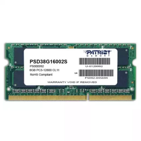 Patriot memorija SODIMM DDR3 8GB 1600MHZ signature PSD38G16002S