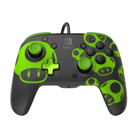 PDP Nintendo Switch wired controller rematch - 1UP glow in the dark ( 050562 )