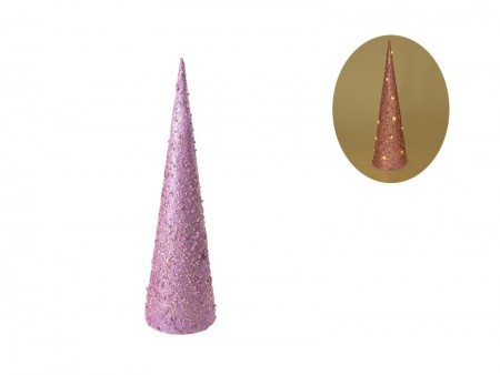 Pearl cone, jelka, biseri, roze, 60cm ( 761011 ) - Img 1