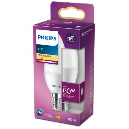 Philips LED sijalica 60w b38 e14 ww, 929002978655, ( 17939 )