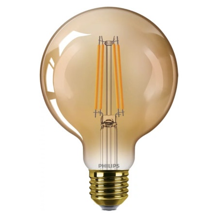 Philips LED sijalica Vintage 3,1W(25W) E27 G95 1800K gold ND