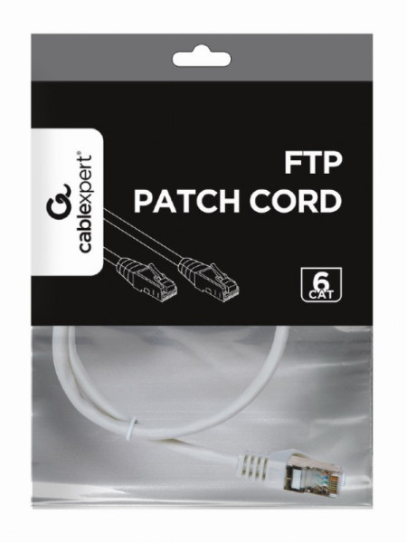 PP6-3M/W Gembird Mrezni kabl, CAT6 FTP Patch cord 3m white