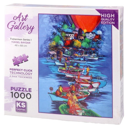 Puzzle, slagalica, ribari, 1000 delova ( 882171 )