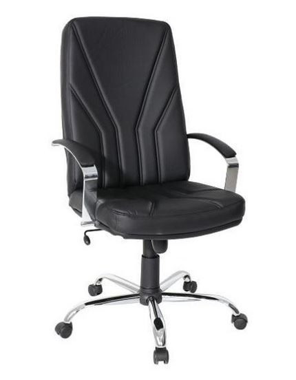 Radna fotelja - KliK 5500 CR CR LUX (prirodna koža) - Crna