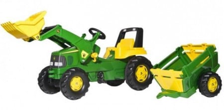 Rolly toys John Deere Traktor na pedale sa prikolicom i kašikom ( 811496 )