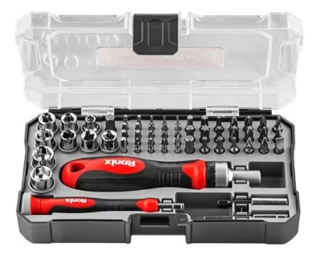 Ronix rh-2717 plc univerzalni set odvijaca sa nastavcima 56-delni crv