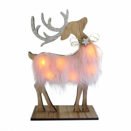 Rudolf, novogodišnja dekoracija, drvena, irvas, 13cm ( 751635 ) - Img 1