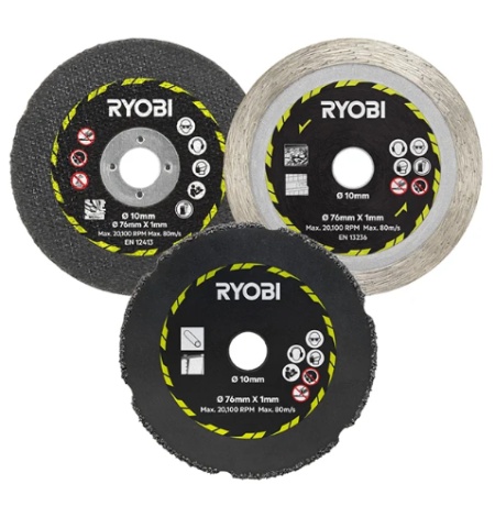 Ryobi Set diskova za sečenje različitih materijala za RCT18C-0 (3 kom) ( RAKCOT03 )