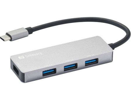 Sandberg 336-32 USB-C na 1xUSB3.0+3x2.0 USB USB HUB