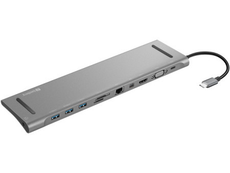 Sandberg docking station AIO USB-C - HDMI/VGA/mini DP/LAN/3xUSB 3.0