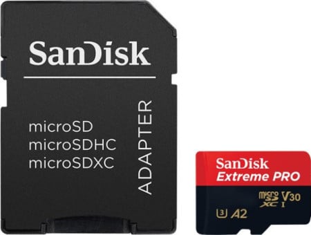 Sandisk SDXC 128GB extreme pro, SDSQXCD-128G-GN6MA + adapter