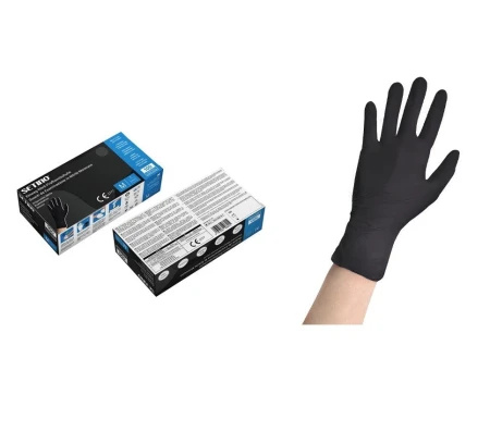 Setino nitrilne rukavice 5.5 gr crne 100/1 xl ( 2N )
