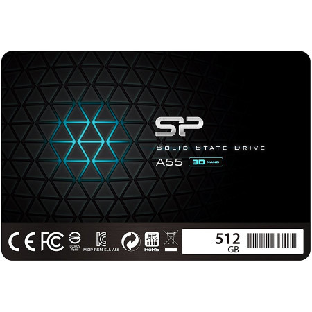 SiliconPower ace A55 512GB SSD, 2.5 7mm, SATA 6Gbs, ReadWrite: 560 530 MBs ( SP512GBSS3A55S25 ) - Img 1