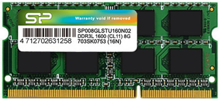 SiliconPower DDR3L 8GB SO-DIMM 1600MHz CL11 1.35V memorija ( SP008GLSTU160N02 )