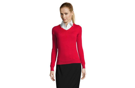 SOL'S Galaxy ženski džemper na V izrez crvena L ( 390.010.20.L )