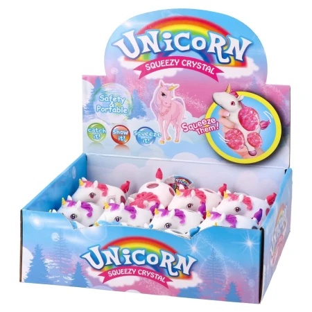Squeezy unicorn crystal gumena igračka jednorog lopta miks ( 894020 )