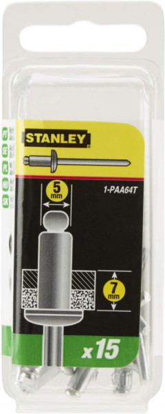 Stanley aluminijumske nitne 4,7x6 mm - 15kom ( 1-PAA64T )