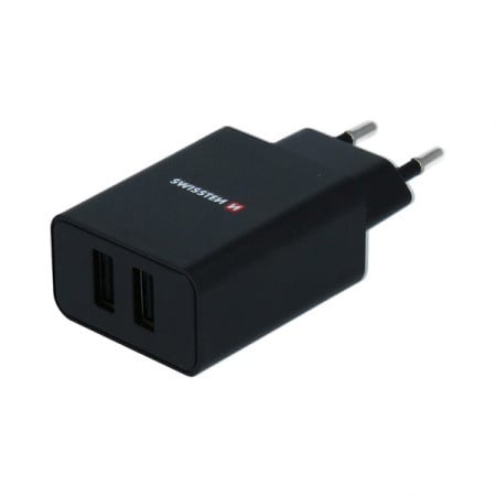 Swissten punjač 2xUSB 2,1A+ kabl lightning 1,2m crna ( 80068 )