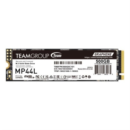 Teamgroup 500gb mp44l gen4x4 5000mbs/2500mbs tm8fpk500g0c101 SSD M.2 NVMe