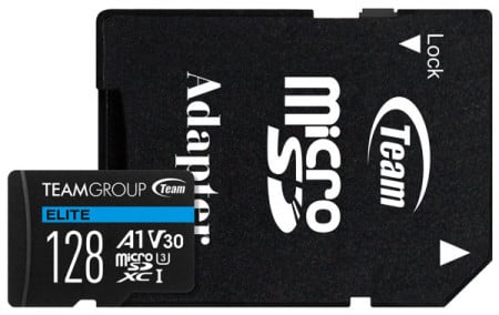 TeamGroup MICRO SDXC 128GB ELITE, UHS-I U3 V30 A1, 100/50MB/s +SD Adapter TEAUSDX128GIV30A103