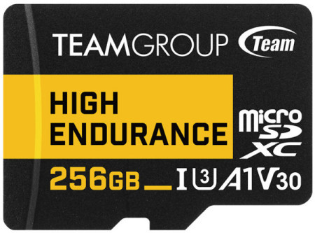 TeamGroup MICRO SDXC 256GB High Endurance UHS-I U3 V30,100/50MB/s, THUSDX256GIV3002 ZA VIDEO NADZOR! - Img 1