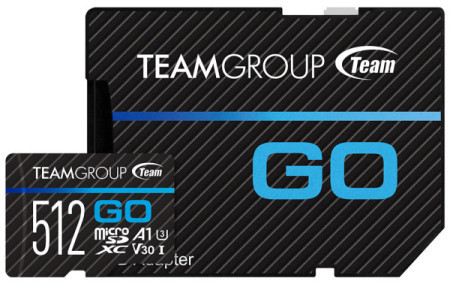 TeamGroup tgusdx512gu303 micro sdhc/sdxc 512gb go uhs-i u3 v30, 100/90mb/s +sd adapter