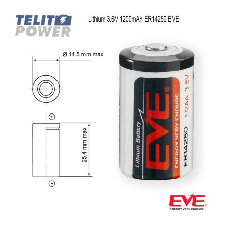 TelitPower baterija Litijum ER14250 3.6V 1200mAh EVE ( 1974 )