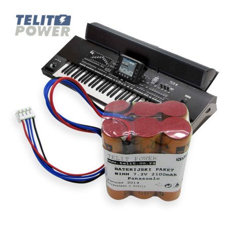 TelitPower baterija NiMH 7.2V 2100mAh Panasonic za klavijaturu Korg PA3X ( P-1983 )